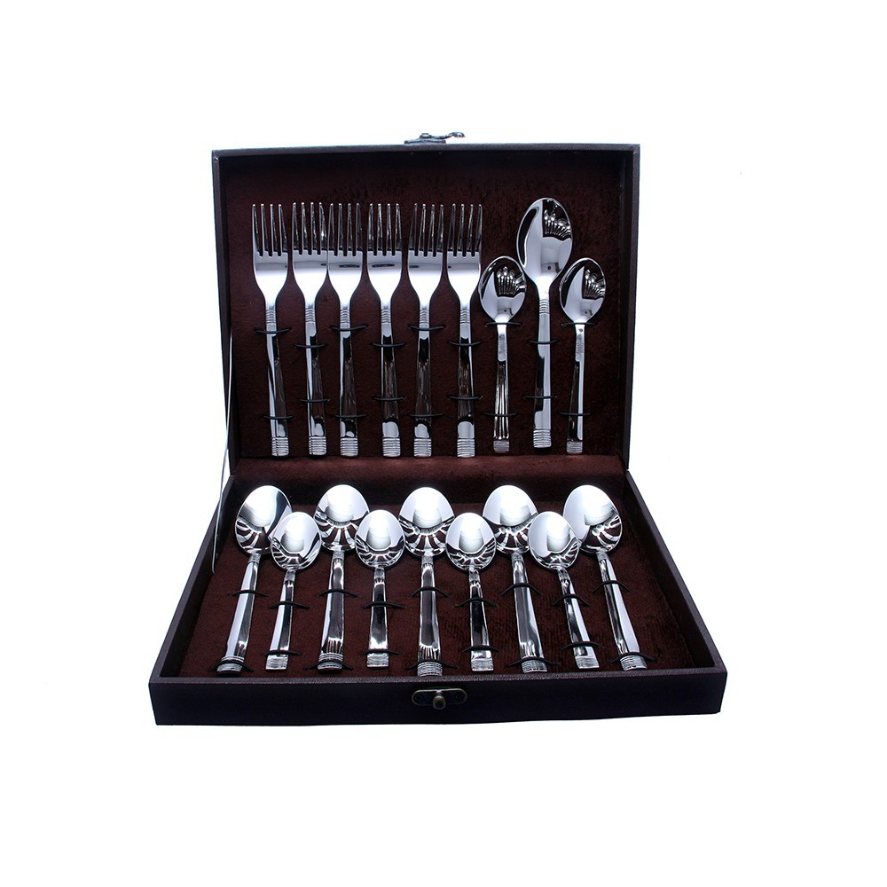 18 Pcs Lynex Cutlery Set (6 Dinner Spoons, 6 Dinner Forks and 6 pcs Tea Spoons)